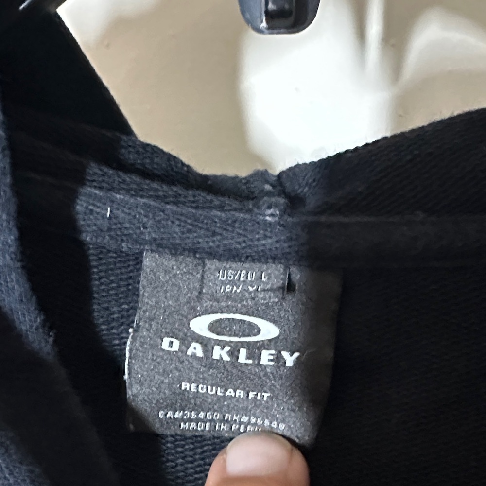 Oakley Black Hoodie with Green Camo Accents - Picture 3 of 3